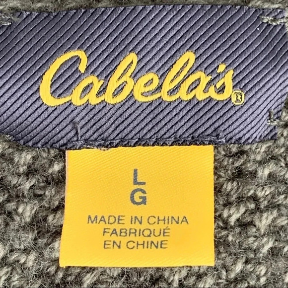 Cabela’s Hi-Lo Wool Blend V-Neck Sweater Size L - Picture 5 of 7